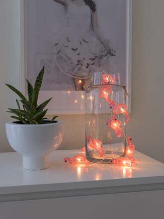 Slynge 10 rosa flamingoer