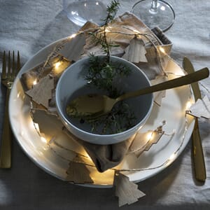 Slynge juletrær 15 varmhvite LED