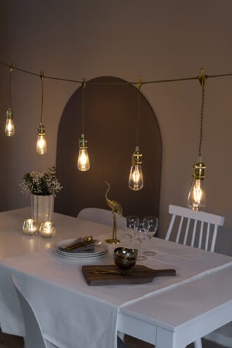 Lysslynge 8 amber LED utskiftbare E27
