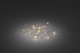 Slynge kobbertråd 40 varmhvite LED timer 6 timer