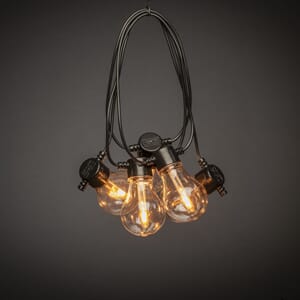 Lysslynge 10 amber LED batteri batteri/solcelle/sensor/fjern
