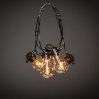 Lysslynge 10 amber LED batteri batteri/solcelle/sensor/fjern
