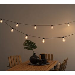 Lysslynge 10 amber LED sort kabel