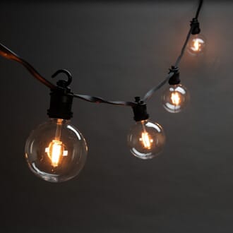 Lysslynge 10 amber LED tykk kabel