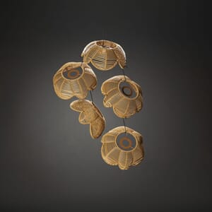 Lampeskjerm 5 stk natur 20 cm