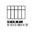 LUCCA 1,5 SEAT NO ARMS PAFO