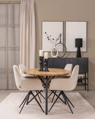 NEWPORT OVAL DINING TABLE NATURAL 220 X 100