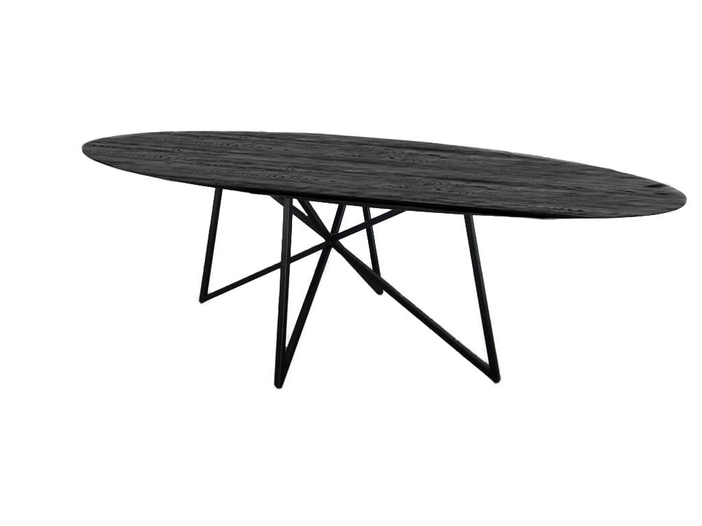 NEWPORT OVAL DINING TABLE BLACK 220 X 100 Trend Collection AS