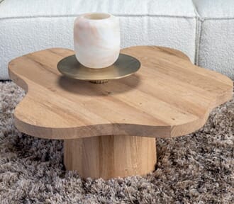NEWTON COFFEE TABLE NATURAL Ø90 X H35 CM