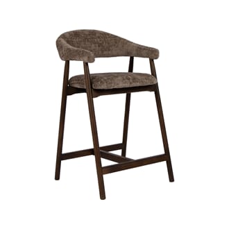 MAREN BAR CHAIR TAUPE/WALNUT