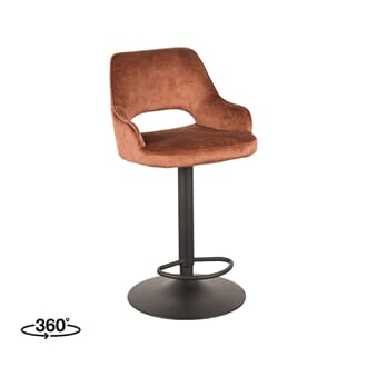 FER BAR CHAIR RUST VELOUR