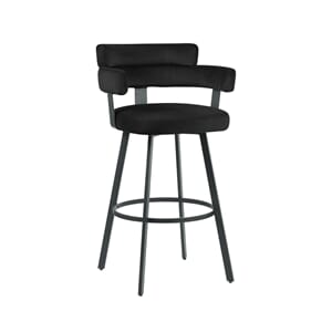 BARDI BAR CHAIR LOW BLACK VELOUR