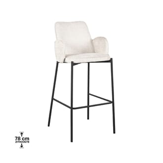 JONI BAR CHAIR HIGH CREAM ELEGANCE
