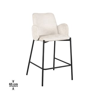 JONI BAR CHAIR LOW CREAM ELEGANCE