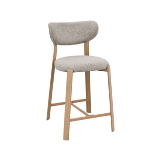 MIKA BAR CHAIR LOW OAK/BEIGE