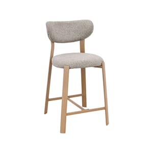 MIKA BAR CHAIR LOW OAK/BEIGE