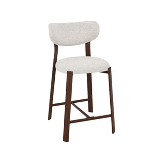 MIKA BAR CHAIR LOW WALNUT/NATURAL