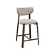 MIKA BAR CHAIR LOW WALNUT/BEIGE