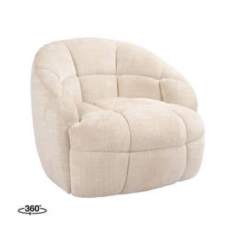 BUBBLE LOUNGE CHAIR NATURAL CREMONA