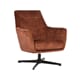 TOBY LOUNGE CHAIR RUST VELOUR