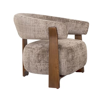 NICE LOUNGE CHAIR TAUPE/WALNUT