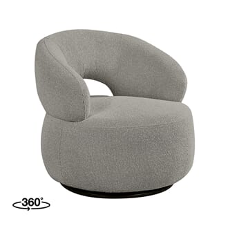 NUSEANNA LOUNGE CHAIR ROYAL MUSHROOM BOUCLE