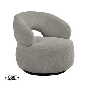 NUSEANNA LOUNGE CHAIR ROYAL MUSHROOM BOUCLE