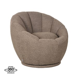 CROWN LOUNGE CHAIR BROWN BOUCLE