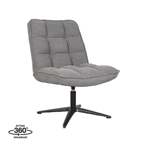 VINCE LOUNGE CHAIR GREY BOUCLE