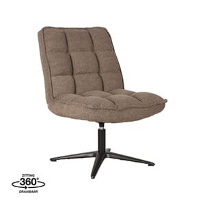 VINCE LOUNGE CHAIR BROWN BOUCLE