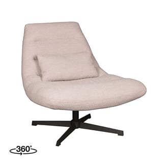 NOX SWIVEL ARMCHAIR NATURAL BOUCLE