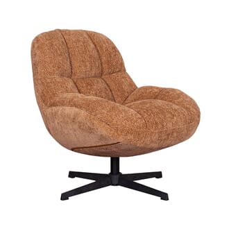 HUXLEY LOUNGE CHAIR COGNAC ELITE