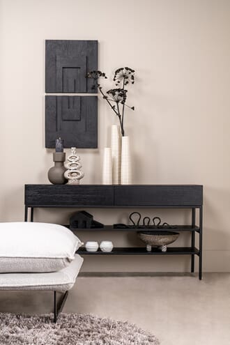 DAWSON SIDE TABLE BLACK 145X35X78 CM