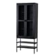 DAWSON CABINET GLASS DOORS BLACK 80X40X201 CM