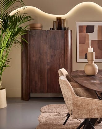 TOPEKA CABINET WALNUT W120/D40/H160