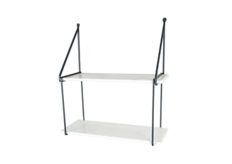 DOUBLE SHELF WHITE