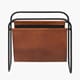 ELISEO VINTAGE BROWN MAGAZINE RACK