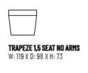 FERRARA TRAPEZ 1,5 SEAT NO ARMS CYCLAMEN BEIGE 2