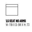 FERRARA 1,5 SEAT NO ARMS CYCLAMEN BEIGE 2
