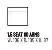 MODENA 1,5 SEAT NO ARMS VENRO LATTE 34