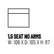 MODENA 1,5 SEAT NO ARMS VENRO LATTE 34