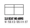 MODENA 2,5 SEAT NO ARMS