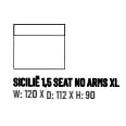 SICILIÊ 1,5 SEAT NO ARMS PLEAT NATURAL