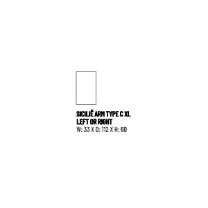 SICILIÊ ARM TYPE C LEFT PLEAT NATURAL