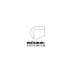 SICILIÊ ISLAND ARM L PLEAT NATURAL