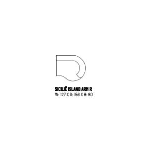 SICILIÊ ISLAND ARM R PLEAT NATURAL