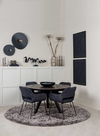 ATLANTA DINING TABLE ROUND WALNUT Ø130XH76 CM