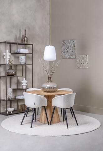 MICHIGAN DINING TABLE ROUND NATURAL Ø120X76 CM