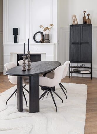 WISCONSON DINING TABLE BLACK W220/D90/H76
