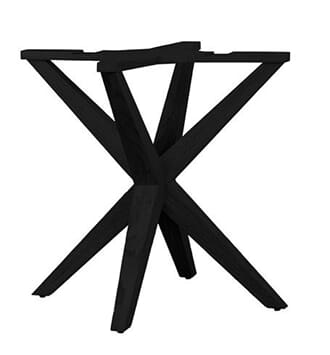 ATLANTA DINING TABLE LEG BLACK MANGO W78/D78/H73